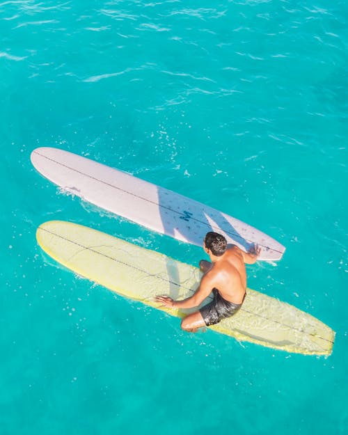 A Man on a Surfboard 