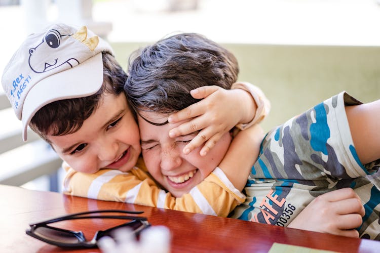 Affectionate Brothers Embracing