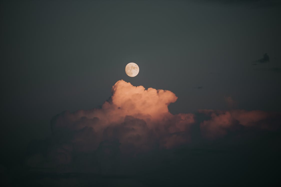 Full Moon Covered by Clouds