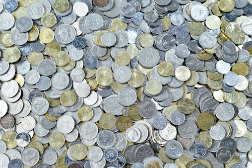 Free Silver and Gold Round Coins Stock Photo
