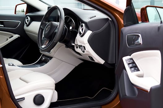 Experience the luxury and modern design of this high-end car interior showcasing premium leather and sleek details.