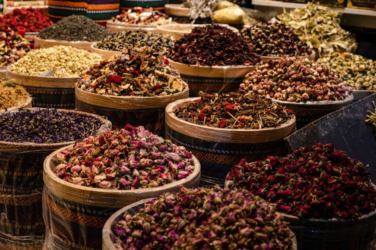 Spices In Barrels