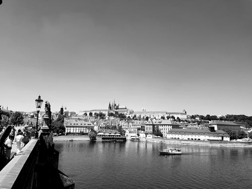 Free stock photo of black, boat, bridge