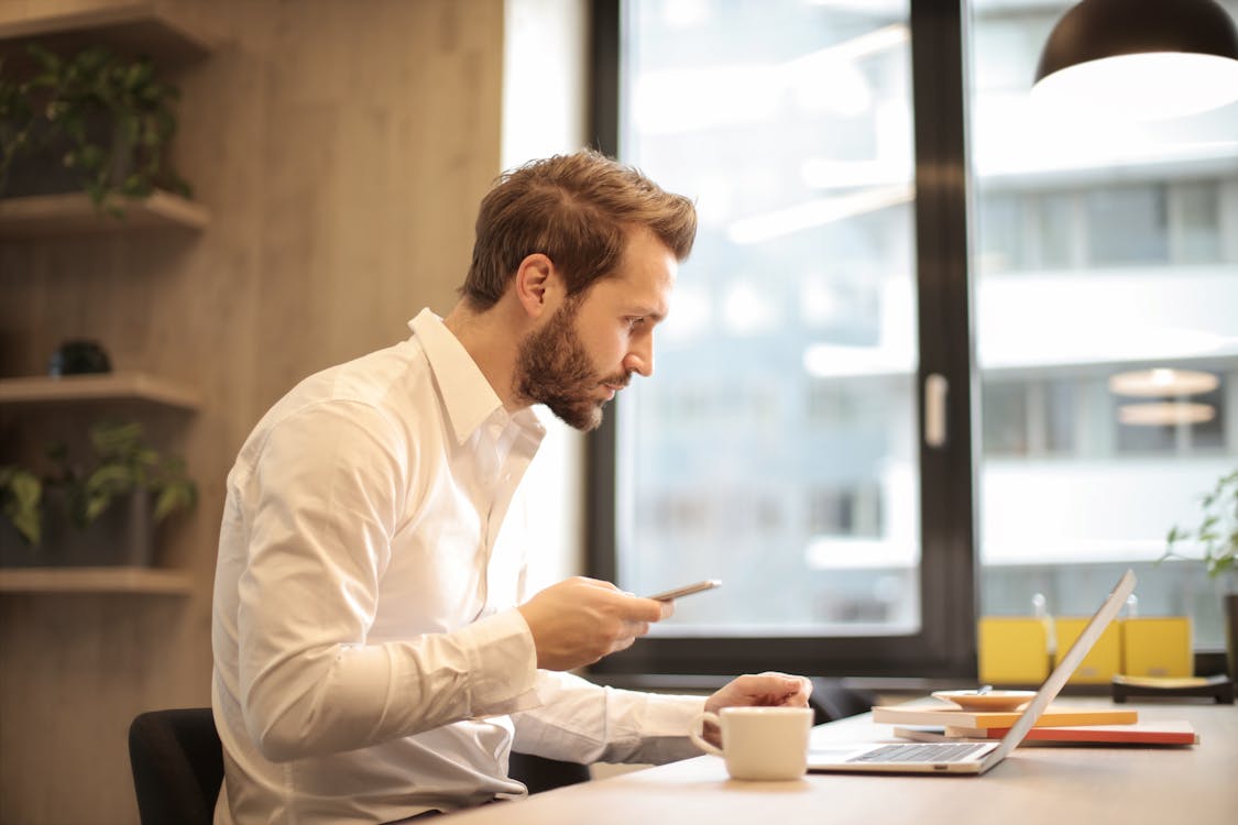 Free Man in White Dress Shirt Stock Photo