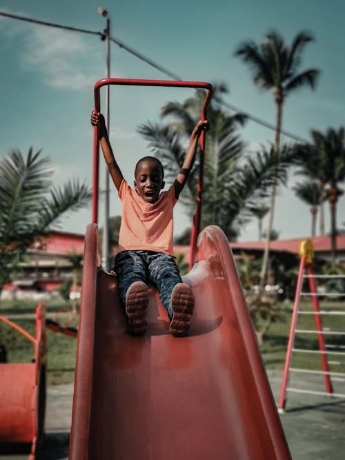 Foto d'estoc gratuïta de afroamericà, diapositiva, infant