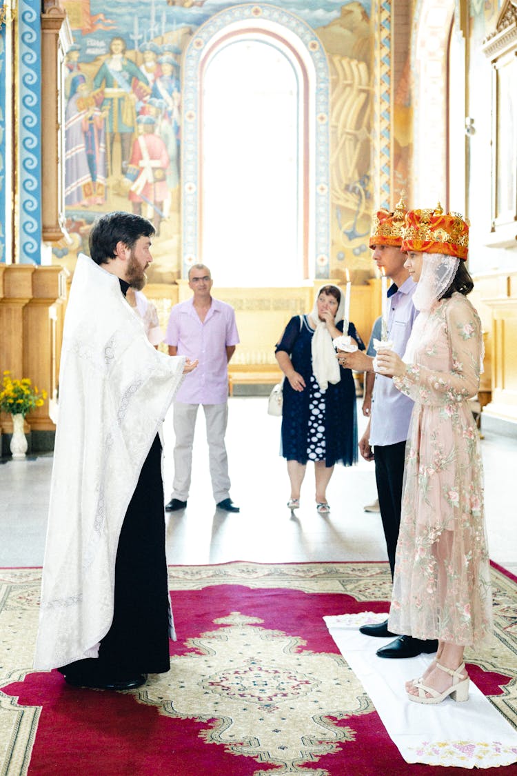 A Couple In A Wedding Ceremony