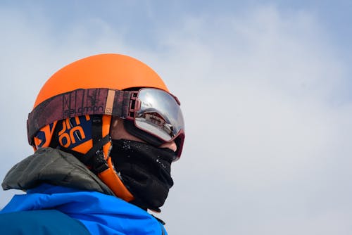 Person Wearing Orange Helmet