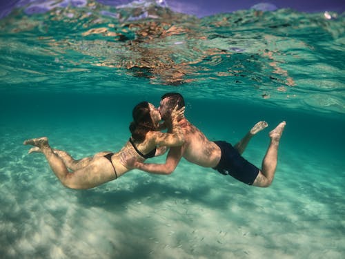Couple Kissing Underwater