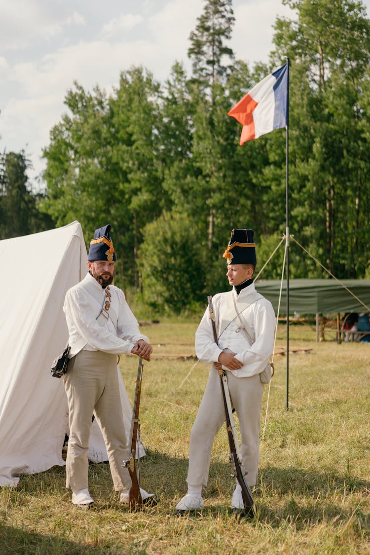 Soldiers Guarding The Camp