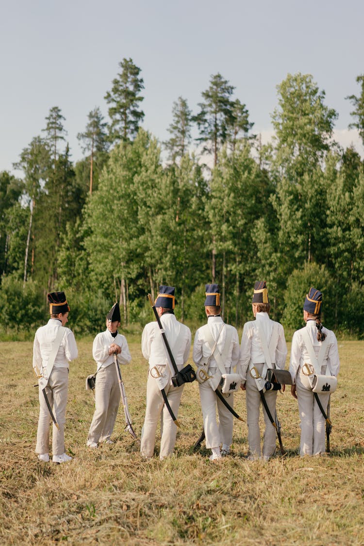 Soldiers Standing In A Field