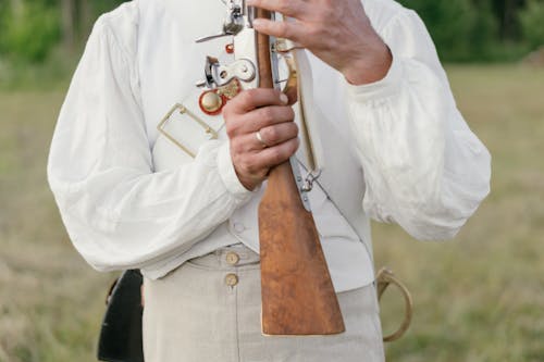 A Soldier Holding a Rifle