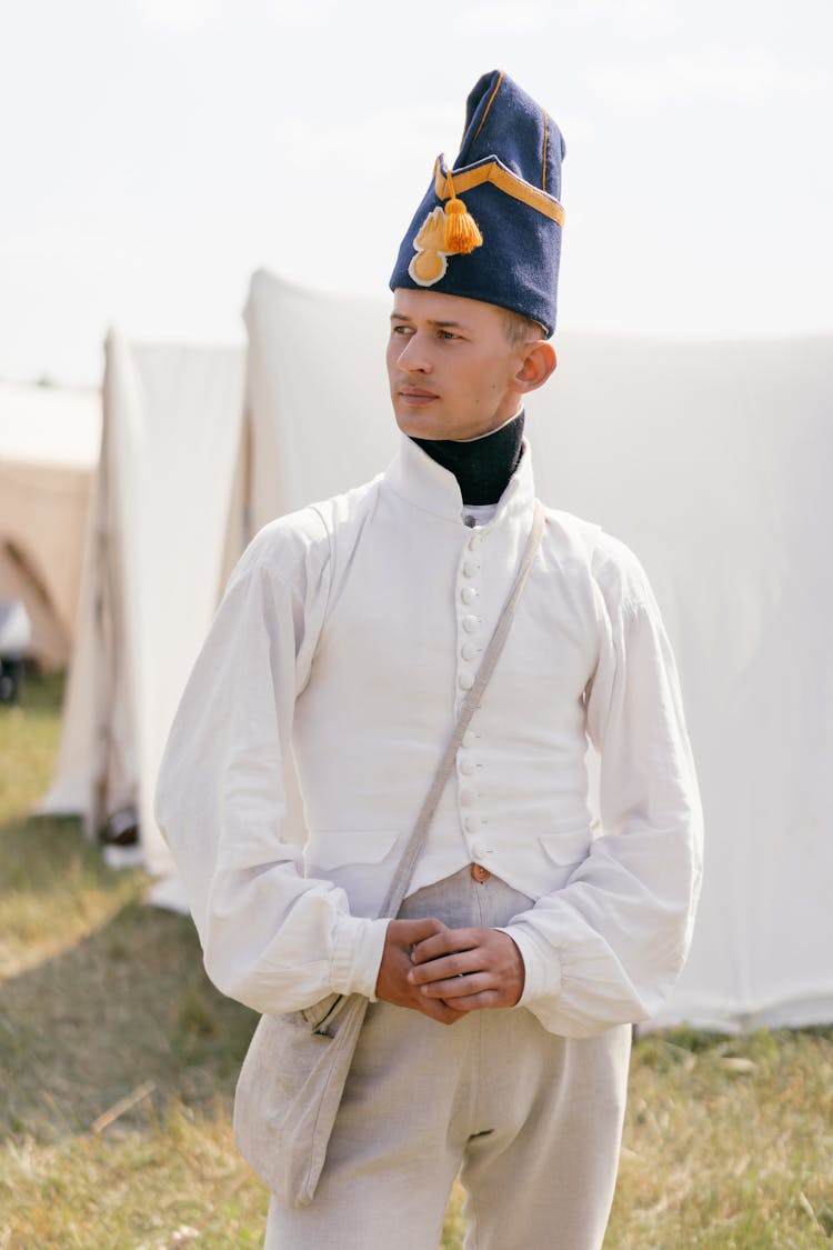 Man In An Ancient Military Uniform 