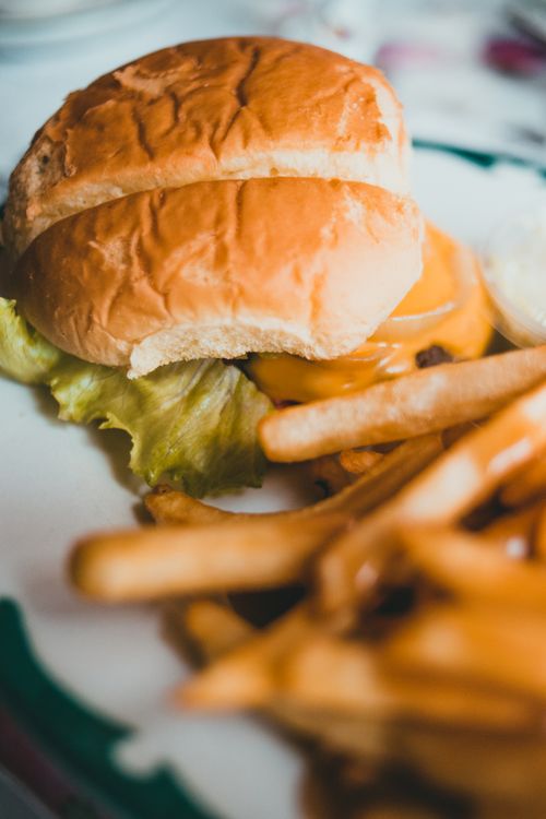 Cheeseburger with fries — Erik Mclean on Pexels