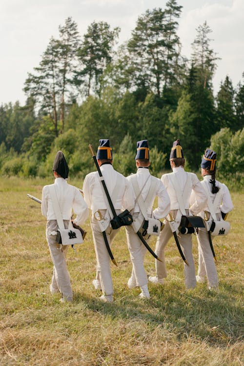 Soldiers Marching Together