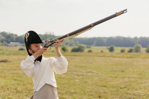 Soldier Aiming with Rifle