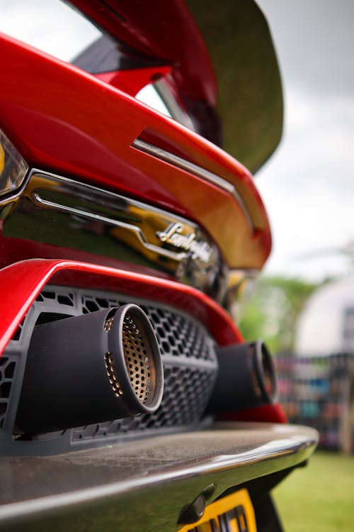 A Tip Exhaust of a Lamborghini Aventador SVJ