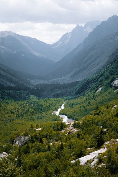 Green valley with a river between ridges — photo by Konstantin Finyuk on Pexels
