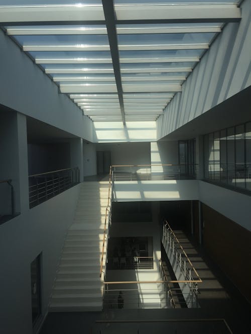 View of Interior of a Modern, Minimalist Building 