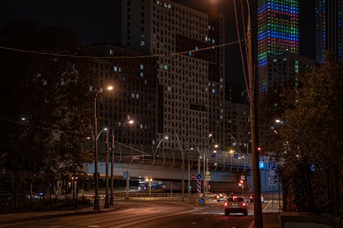 Foto profissional grátis de cidade, estrada, noite