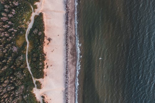 Ilmainen kuvapankkikuva tunnisteilla droonikuva, hiekkaranta, ilmakuvaus Kuvapankkikuva