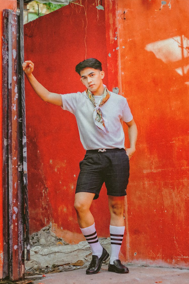 Boy Dressed Like A Scout 