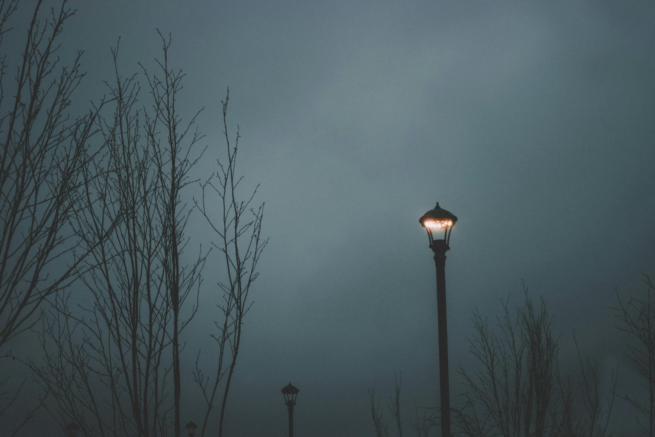 Lit Street Light During Nighttime Free Stock Photo lit-street-light-during-nighttime-free-stock-photo