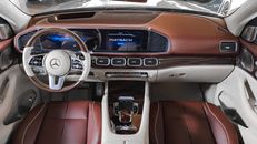 A Brown and White Steering Wheel