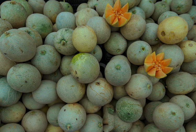 Close-Up Shot Of Melons 