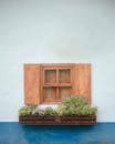 Potted Plants near a Wooden Window