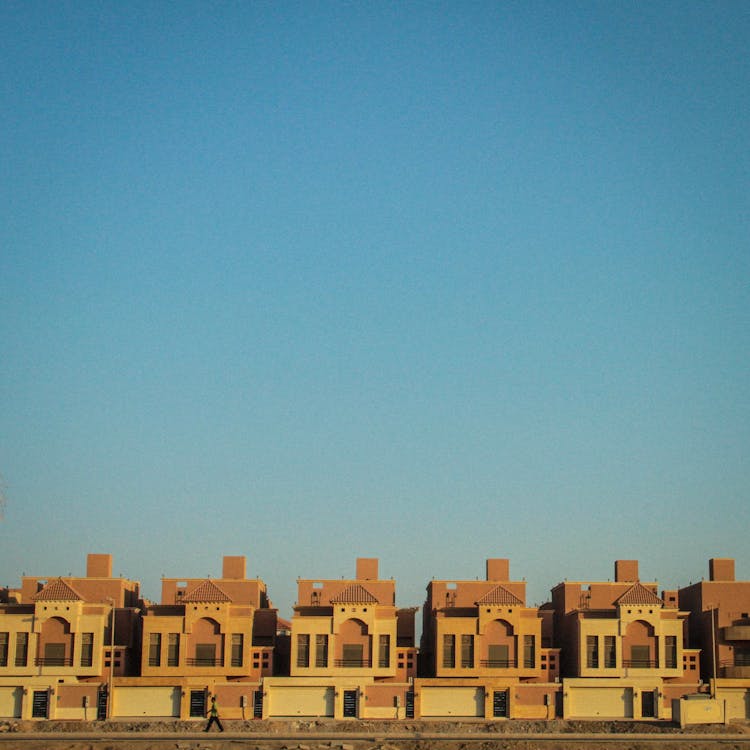 A Row Of Identical Terraced Houses 