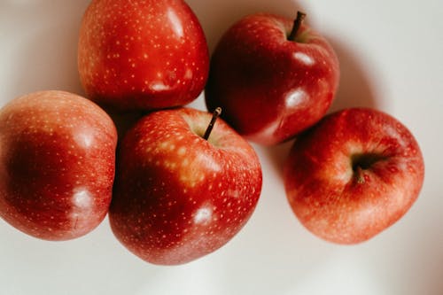 Gratis lagerfoto af frugter, røde æbler, sund mad Lagerfoto