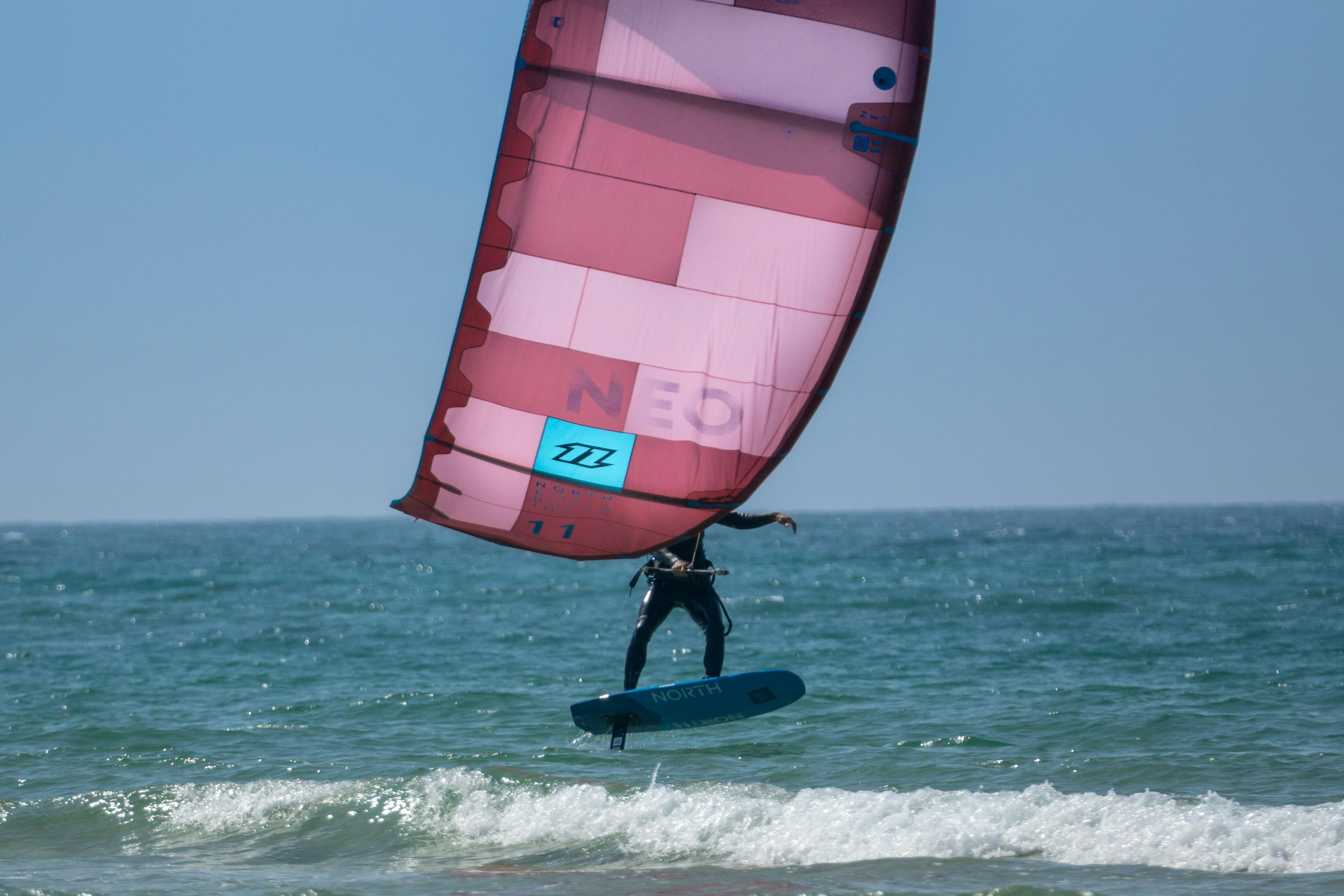 Free stock photo of kite surfing