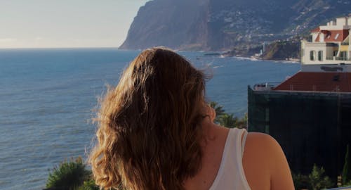 Free stock photo of back view, beach, blonde hair