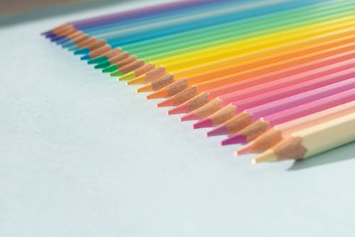 Close-Up Shot of Color Pencils 