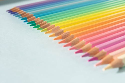 Close up of Colored Pencils