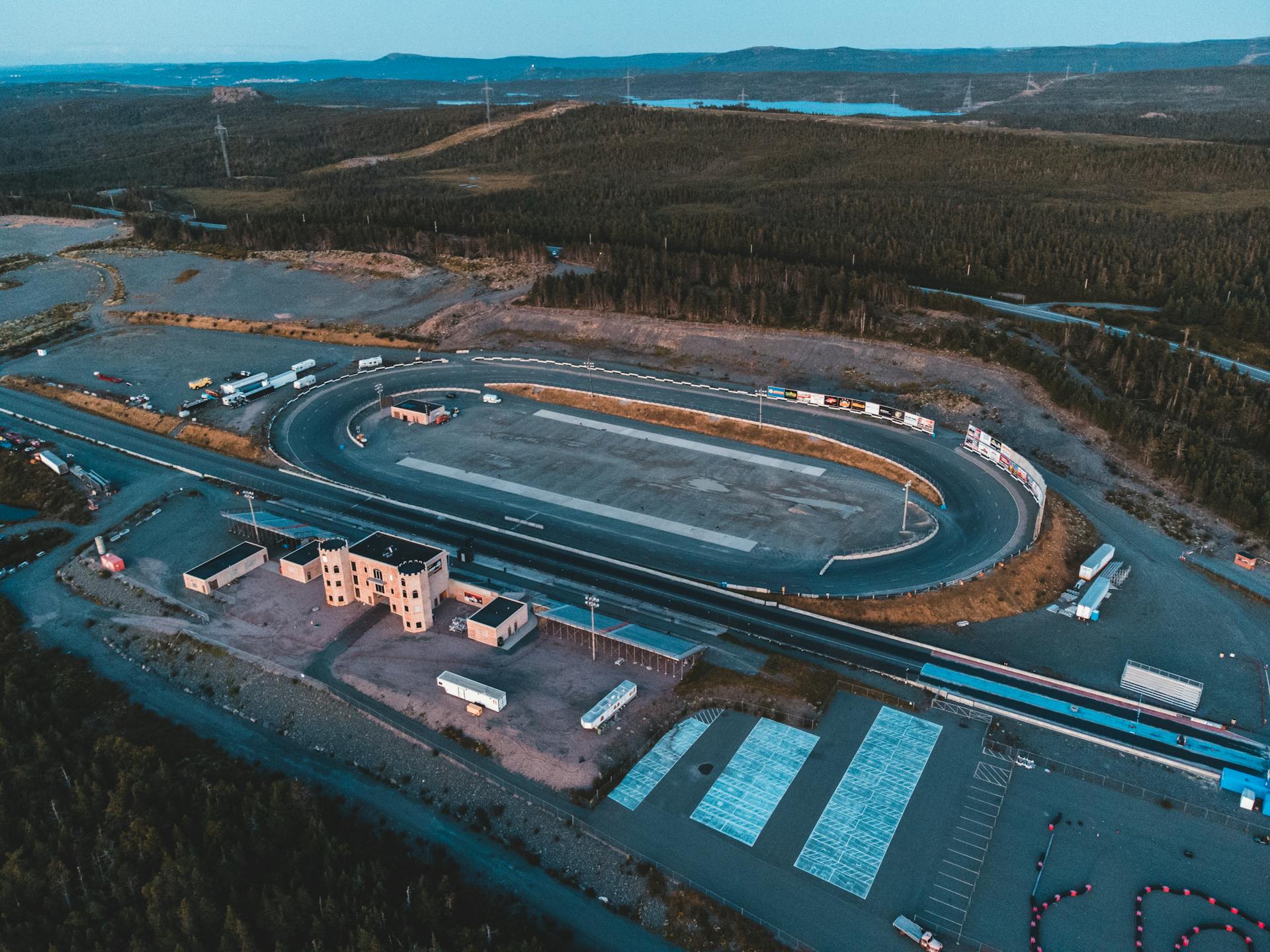 Aerial View of a Speedway