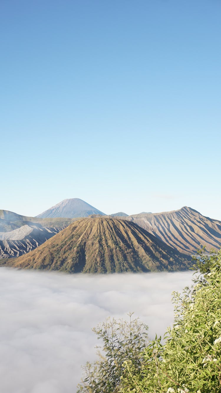 Drone Shot Of Mount Bromo