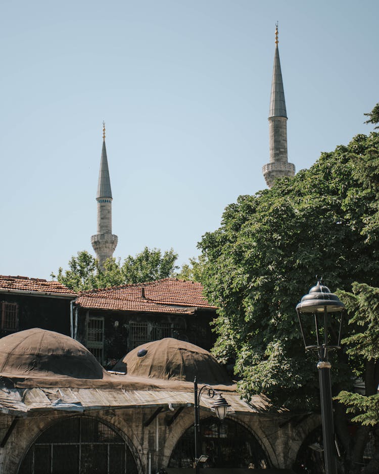 Towers Of The Blue Mosque In Istanbul Turkey