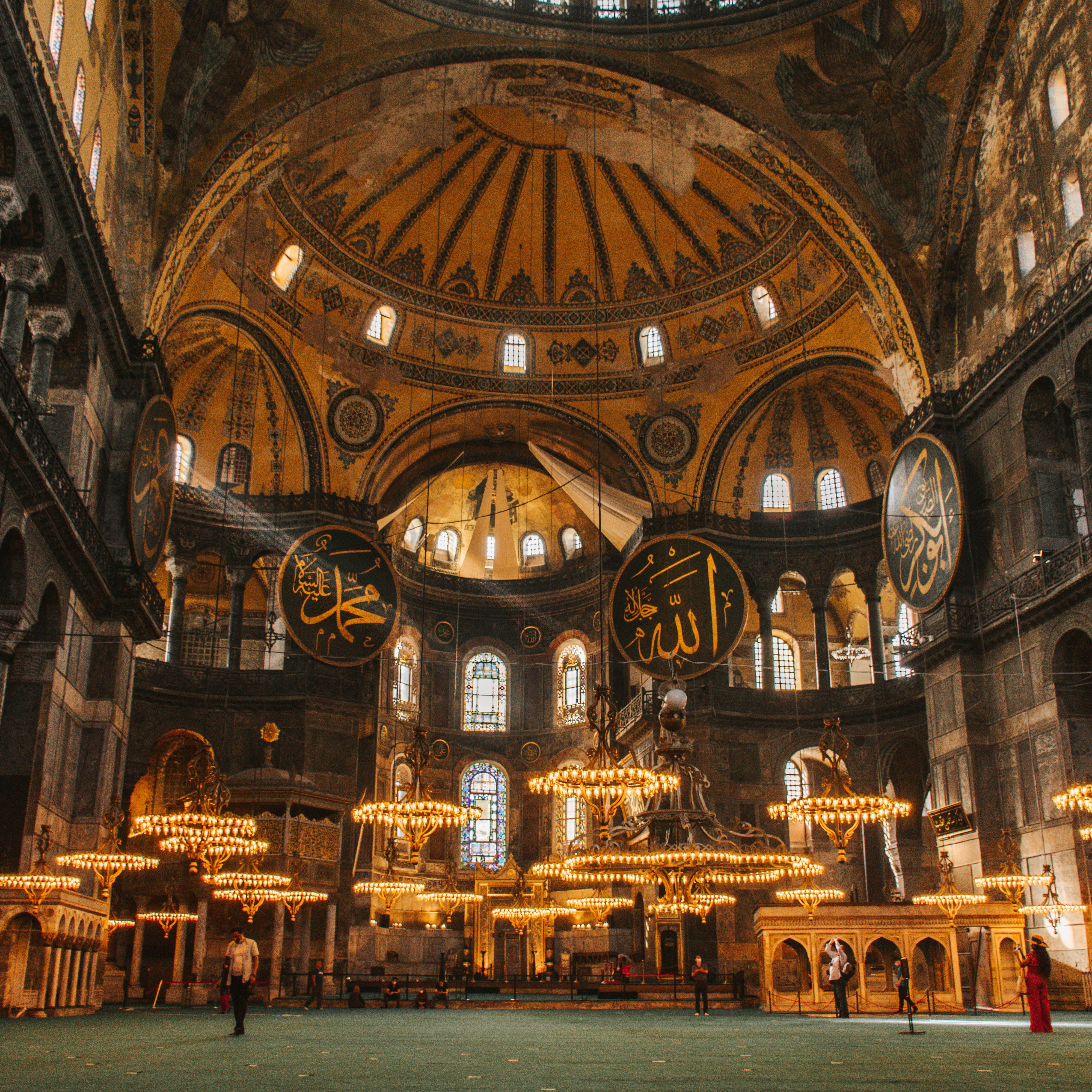 Interior of Hagia Sophia, Istanbul, Turkey 