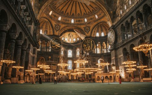 Free Explore the majestic and ornate interiors of Istanbul's iconic Hagia Sophia, Turkey. Stock Photo