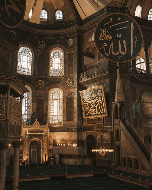 Gratis lagerfoto af hagia sophia, interiør, islam