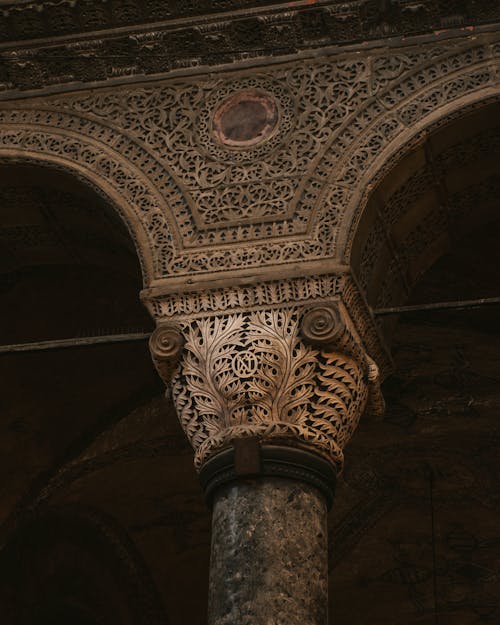 Free Close-up of a Column at Hagia Sophia Stock Photo