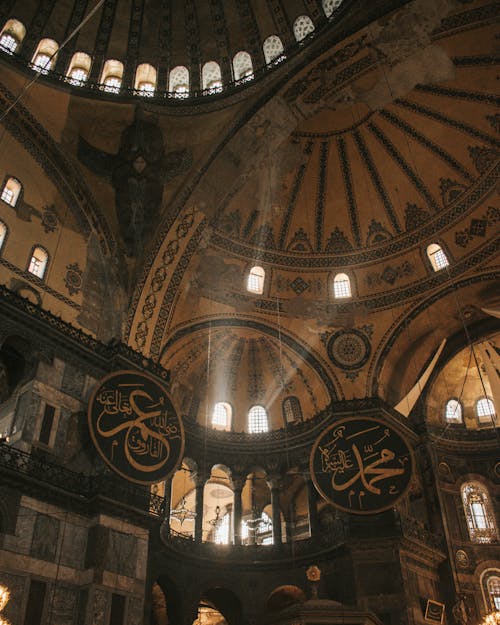 Gratis arkivbilde med arkitektur, hagia sophia grand moske, innendørs