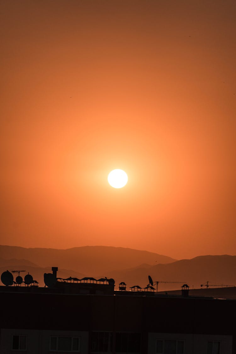 Sunset View From A Rooftop