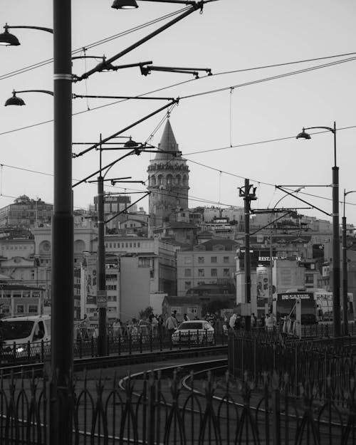 伊斯坦堡, 加拉塔塔, 單色 的 免费素材图片