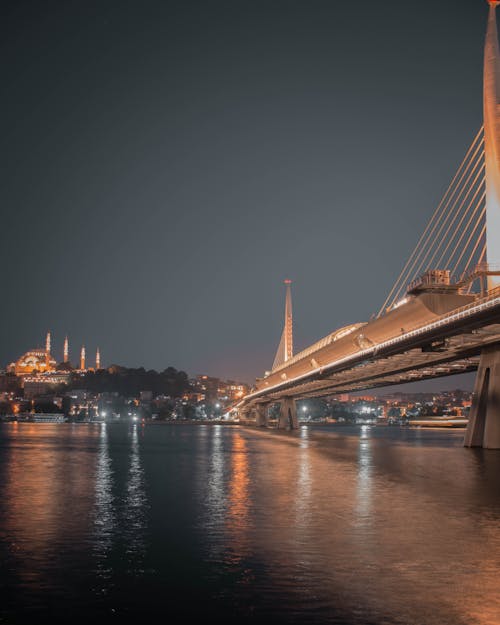 The Golden Horn Metro Bridge in Istanbul Turkey