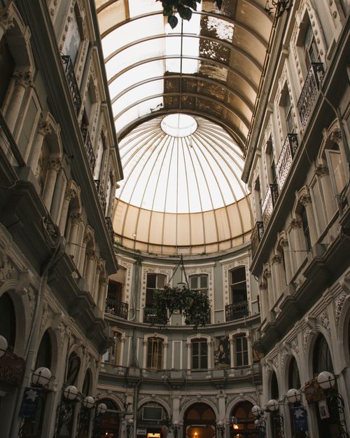 Free Explore the elegant architecture of Cicek Pasaji in Istanbul, showcasing its historic passage and vaulted ceiling. Stock Photo