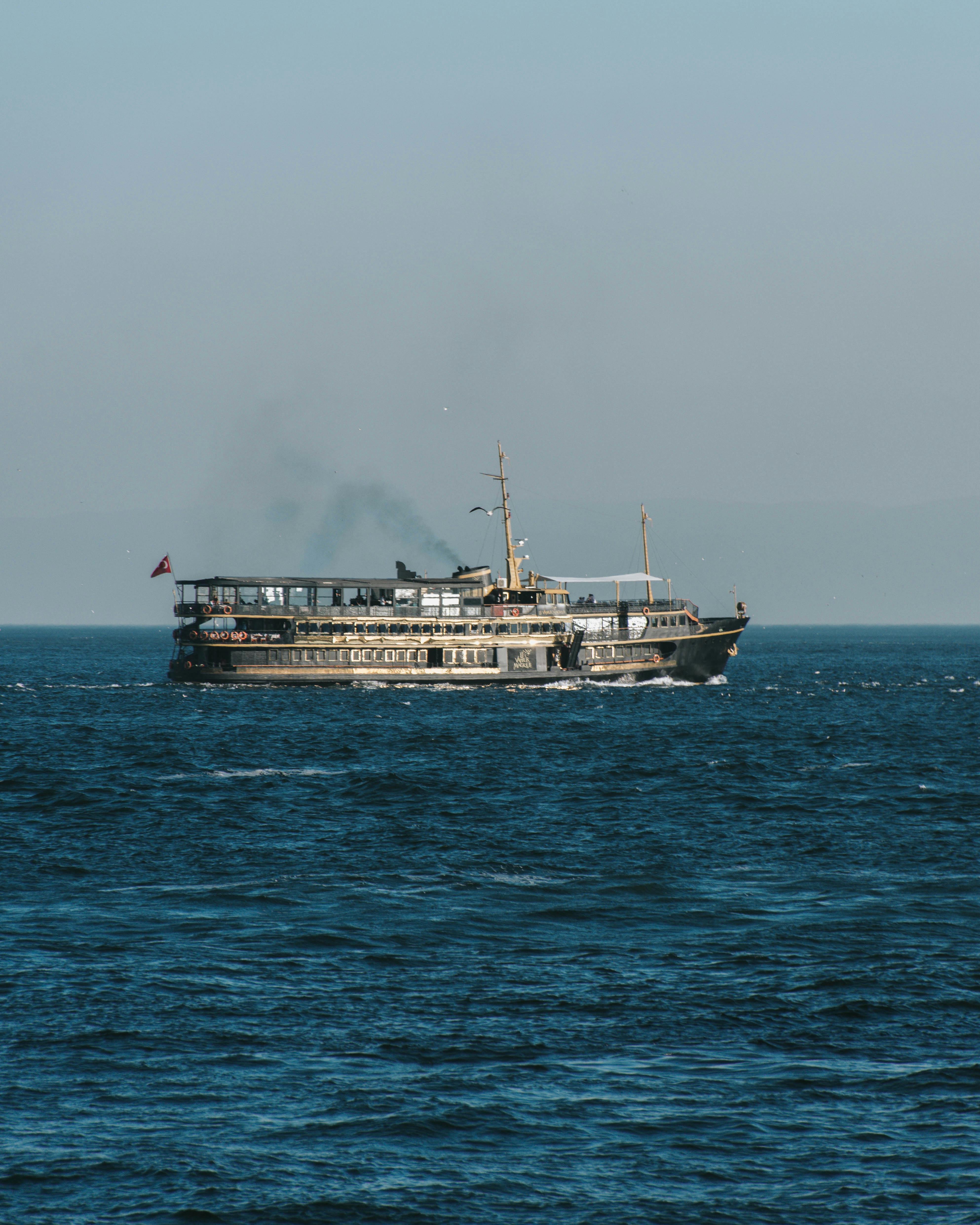 ship on sea under the sky