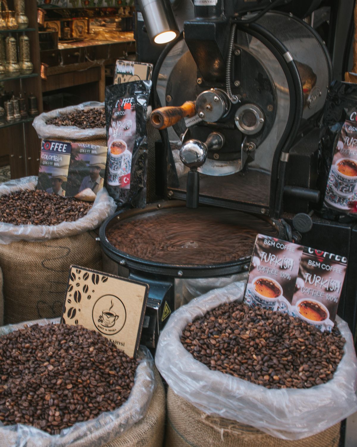 Illustrative image of coffee products for trade and export
