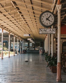 Sirkeci Station in Istanbul with vintage clock and architectural details, showcasing urban transportation.